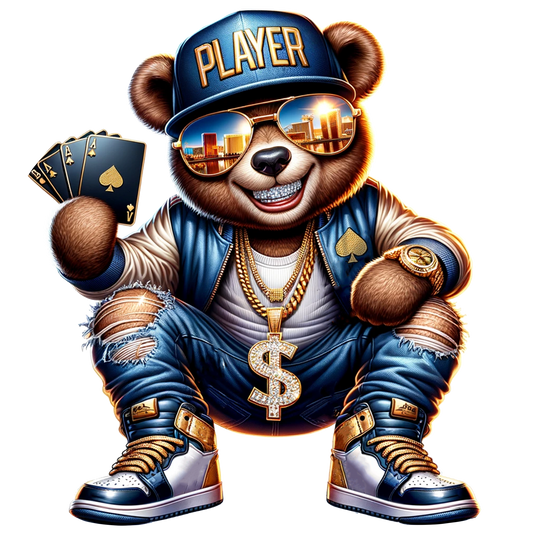 Hoodie Poker Bear